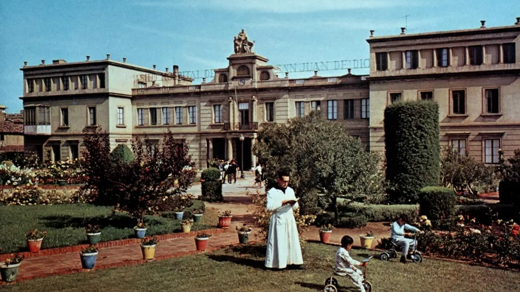 First building of the Sant Joan de Déu Hospital on Muntaner street in Barcelona