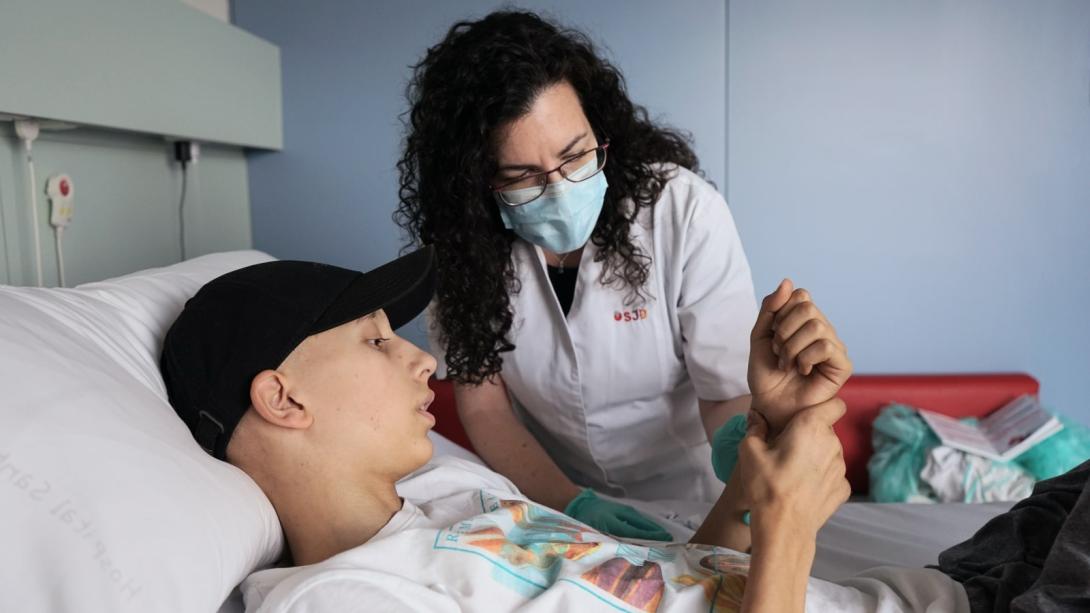 Paciente de oncología integrativa pediátrica del Hospital Sant Joan de Déu