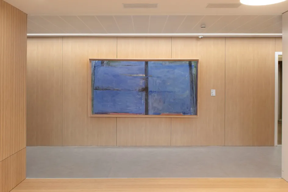 Fotografia del quadre "L'estany" cedit per la Fundació Suñol a l’SJD Pediatric Cancer Center Barcelona Fotografia del quadre "L'estany" cedit per la Fundació Suñol a l’SJD Pediatric Cancer Center Barcelona