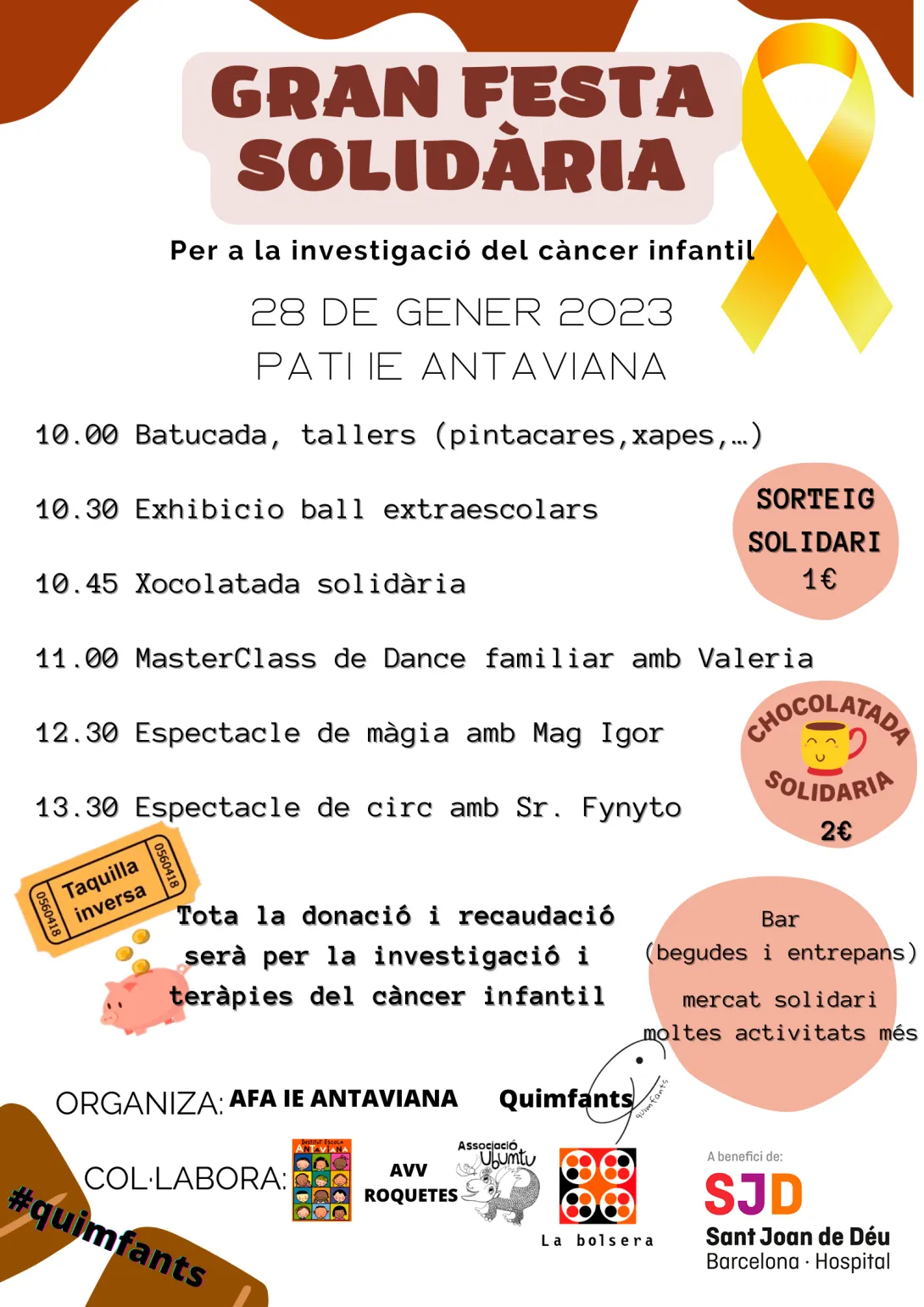 Gran festa solidària Quimfants Gran festa solidària Quimfants