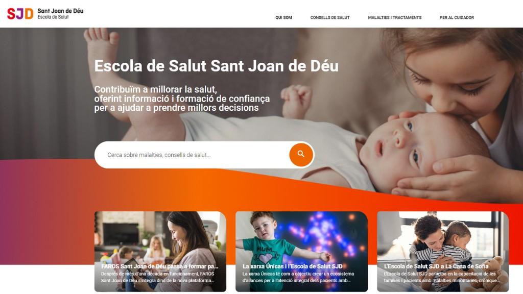 Web de l'Escola de Salut - Hospital Sant Joan de Déu Barcelona