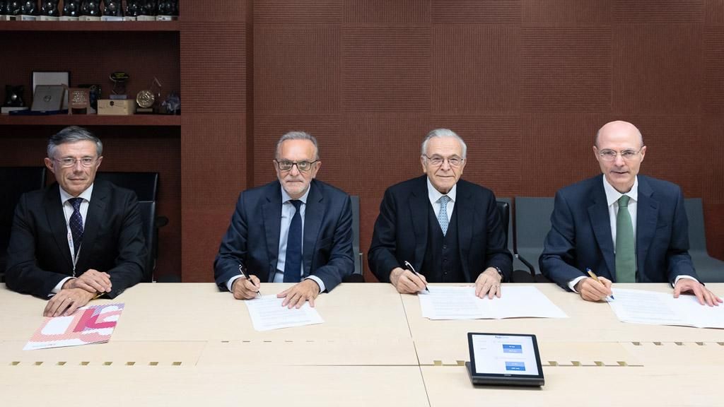 Firma del convenio con la Fundación "la Caixa"