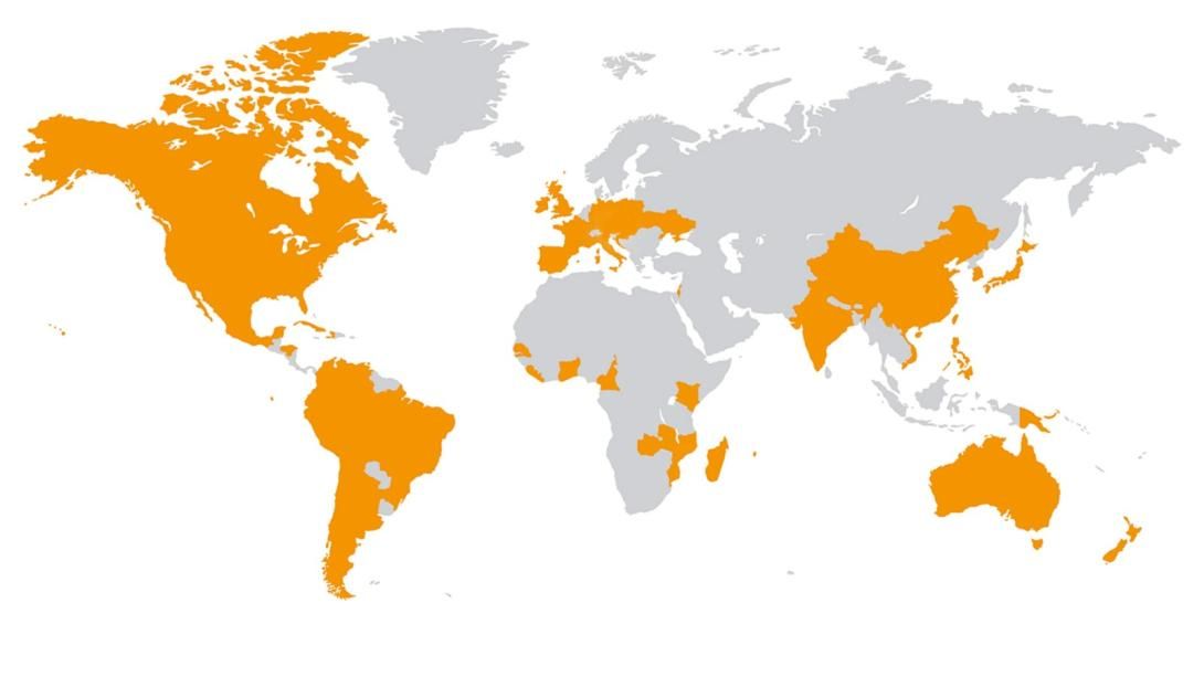 Mapa de la presència de l'Orde Hospitalari Sant Joan de Déu en el món