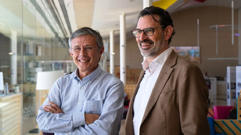 Óscar Marín i Joan Comella a l'Hospital Sant Joan de Déu Barcelona Óscar Marín i Joan Comella a l'Hospital Sant Joan de Déu Barcelona