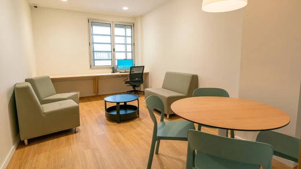 Living room of the ED Minerva Unit (UTTCA-Minerva) of Sant Joan de Déu Living room of the ED Minerva Unit (UTTCA-Minerva) of Sant Joan de Déu