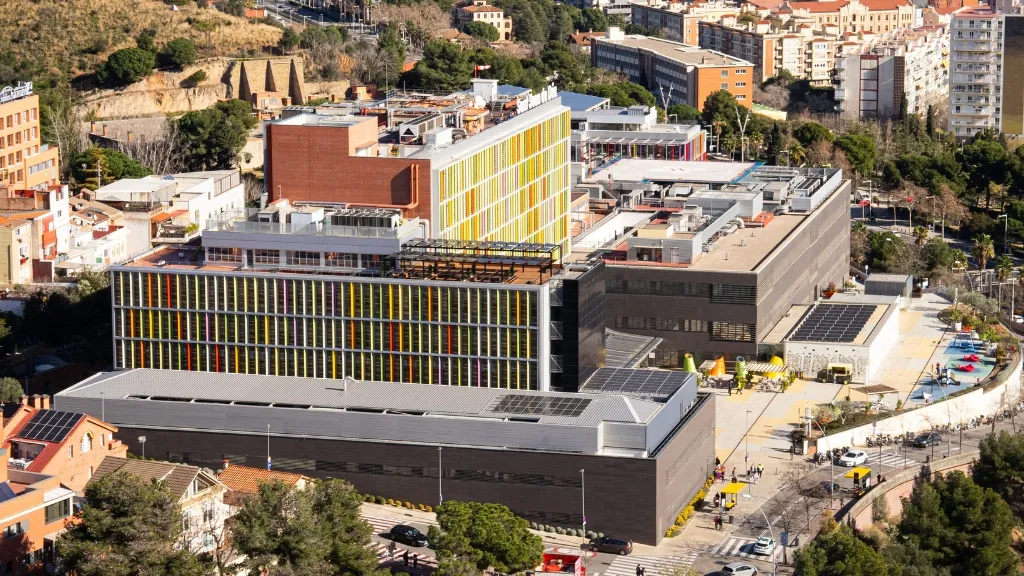 Aerial view of the SJD Barcelona Children's Hospital Aerial view of the SJD Barcelona Children's Hospital