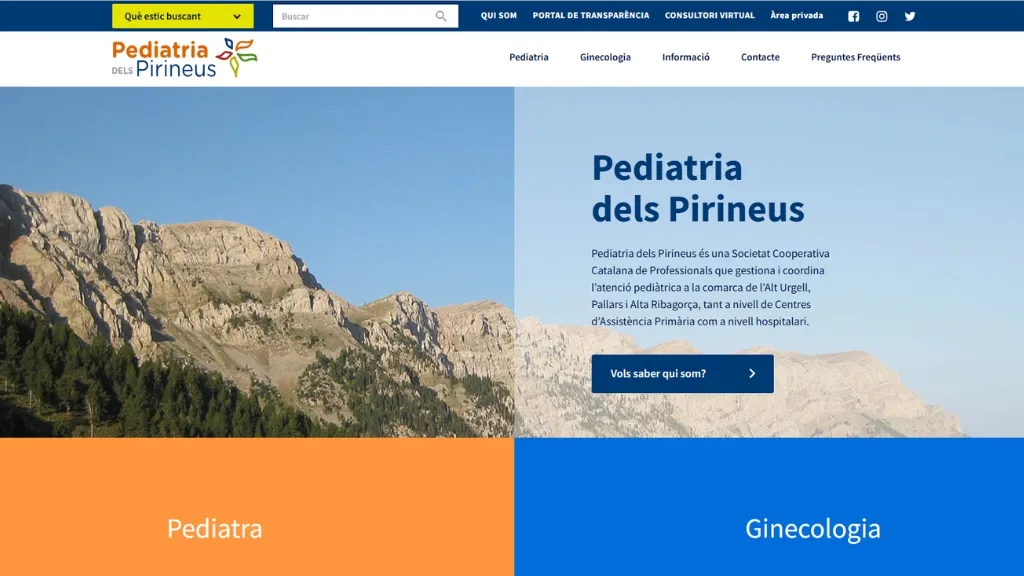 Сайт сообщества Pediatria dels Pirineus