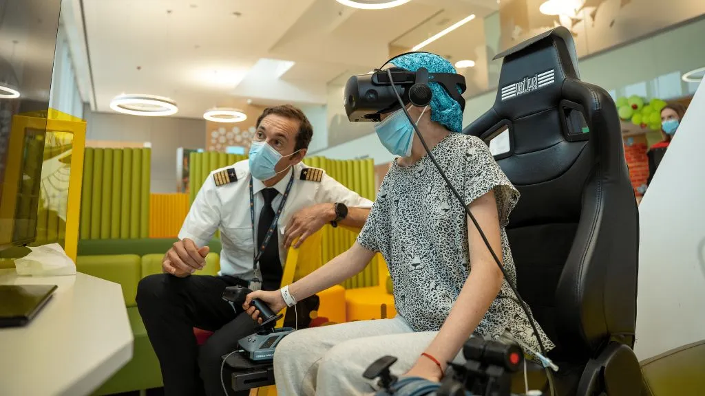 Simulador de vuelo en el Hospital Simulador de vuelo en el Hospital