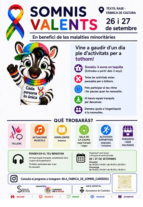 Somnis Valents activitat solidària per a les malalties minoritàries agenda_fabrica_dels_somnis_sant_joan_deu_hospital