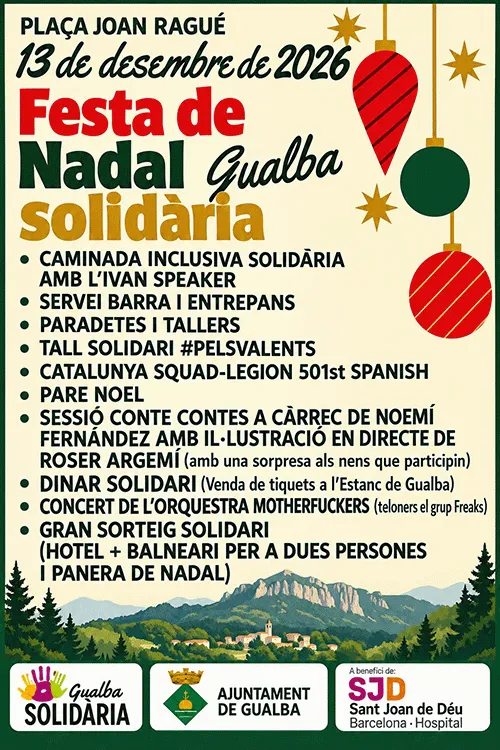 Agenda Festa de Nadal solidària de Gualba Agenda Festa de Nadal solidària de Gualba