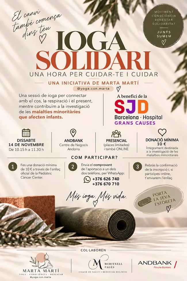 Agenda Ioga Solidari Hospital Sant Joan de Déu Agenda Ioga Solidari Hospital Sant Joan de Déu