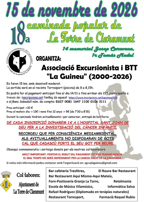 Agenda Cursa La Guineu Hospital Sant Joan de Déu Agenda Cursa La Guineu Hospital Sant Joan de Déu