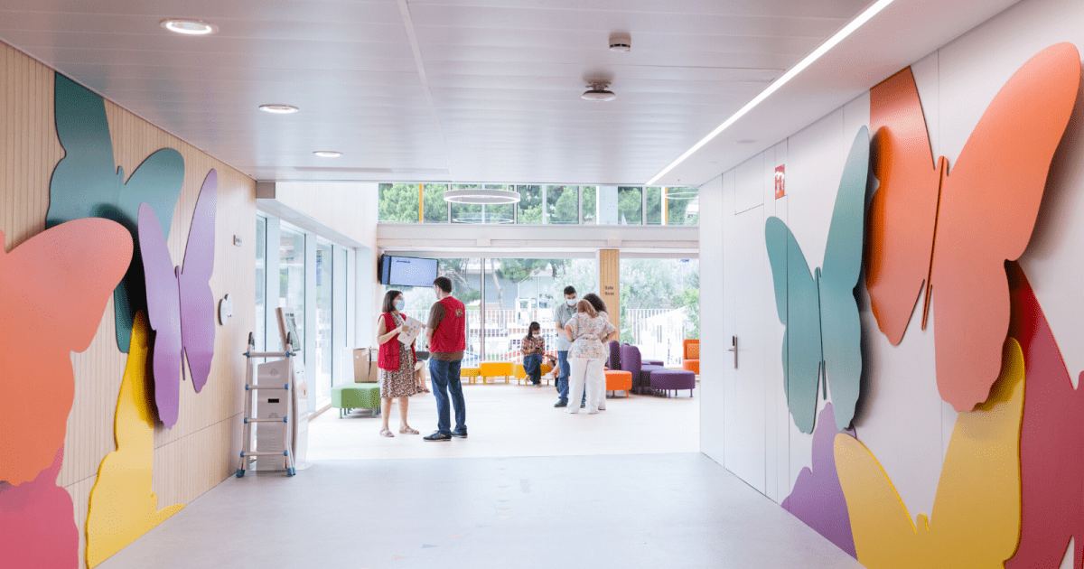 Hallway in the SJD Pediatric Cancer Center Barcelona Hallway in the SJD Pediatric Cancer Center Barcelona