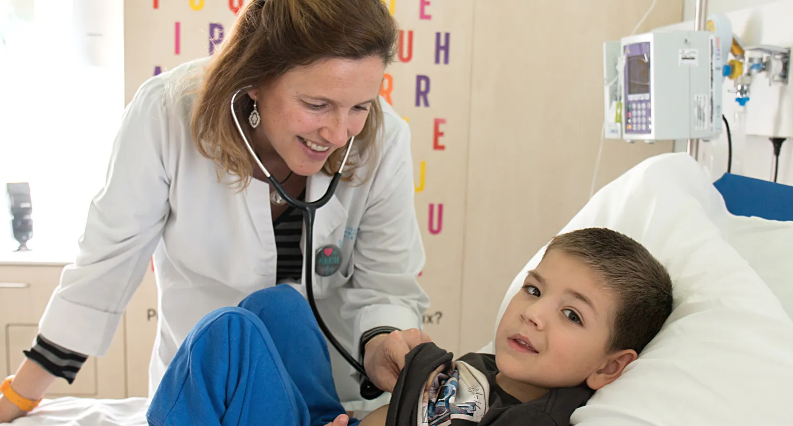 Dr Laia Alsina with a patient