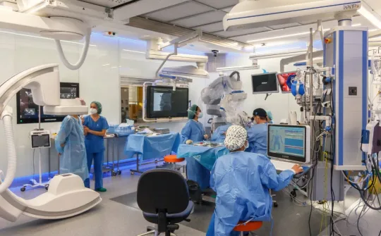 Operation in the surgical wing of the ENT Department at the SJD Barcelona Children's Hospital