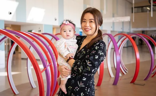 Ching-han, a girl with hyperinsulinism, and her mother