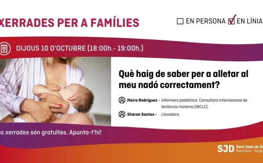 Webinar: Què haig de saber per a alletar al meu nadó correctament?