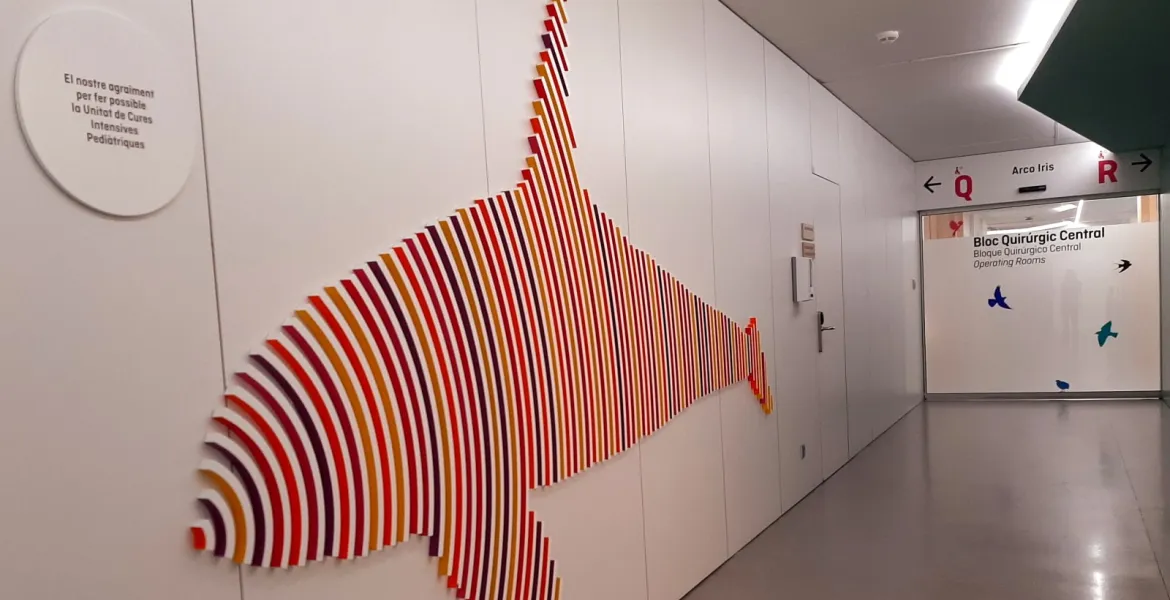 Pasillo de UCI del Hospital Sant Joan de Déu Barcelona