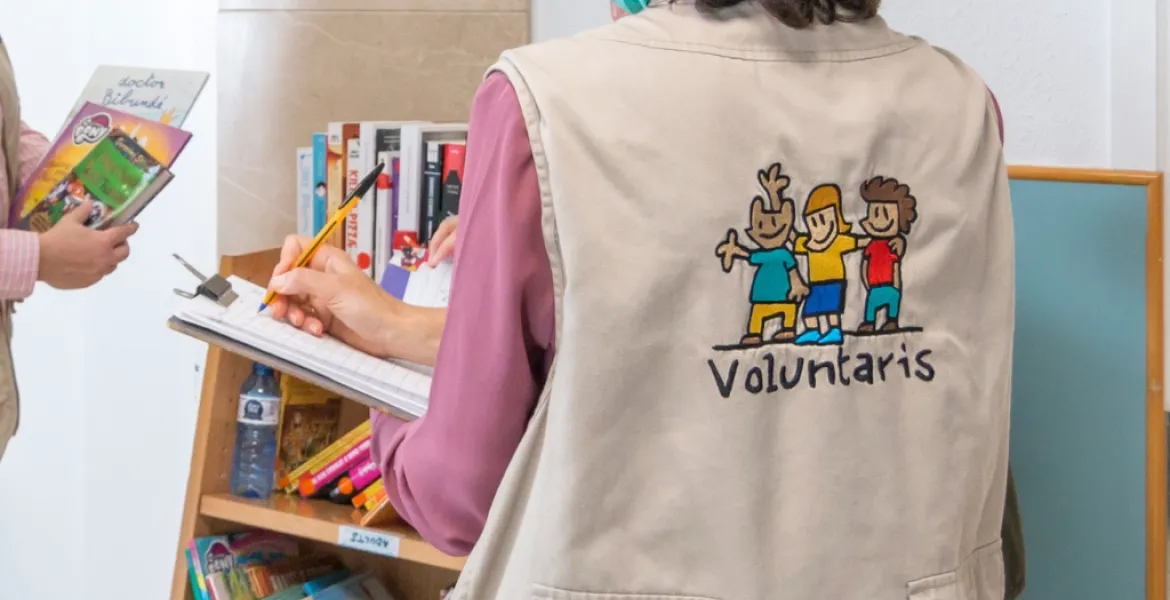 Voluntarias de la biblioteca móvil del Hospital Sant Joan de Déu Barcelona