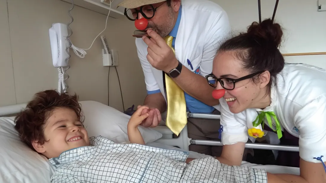 Alonso, a patient treated for a minority disease, in one of his admissions at SJD Barcelona Children's Hospital Rare disease patient at SJD Barcelona Children's Hospital
