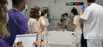Acció formativa de simulació a l'Hospital Sant Joan de Déu Barcelona Acció formativa simulació Hospital Sant Joan de Déu